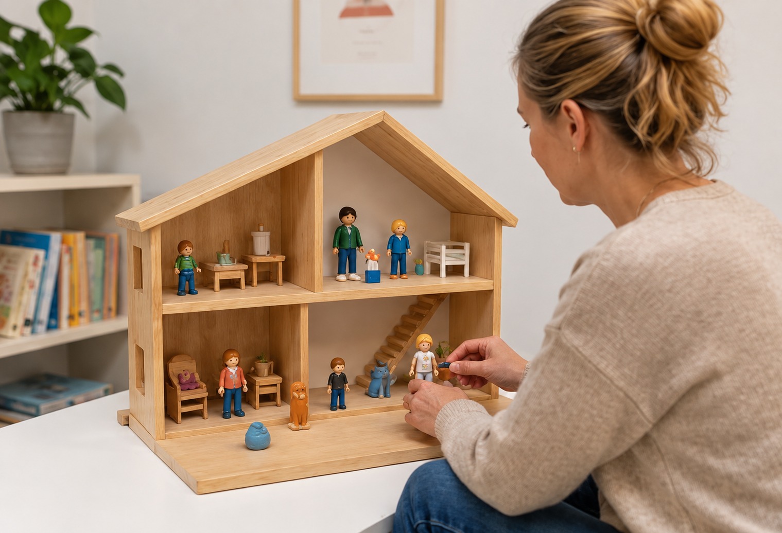 Speltherapie met poppenhuis